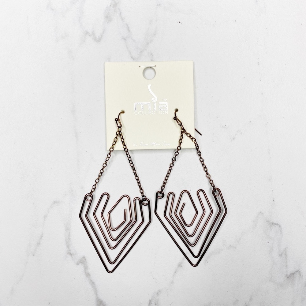 Boho Gold Dangle Earrings - Picture 1 of 2